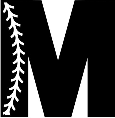 Baseball Alphabet M left