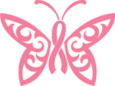 Butterfly cancer ribbon