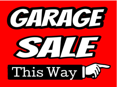 Garage Sale - this way 
