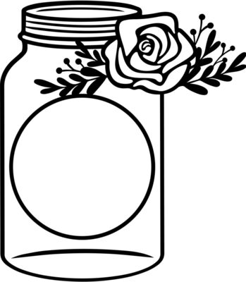 floral mason jars  1 