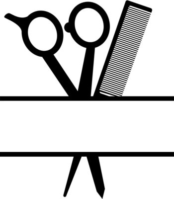 split scissors circle monogram plain