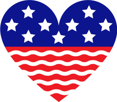 heart american flag