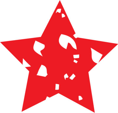 red distressed star