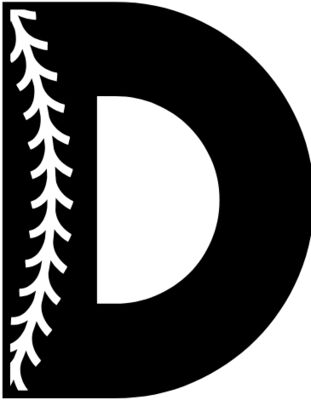 Baseball Alphabet D left