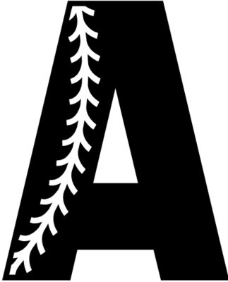 Baseball Alphabet A left