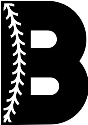 Baseball Alphabet B left