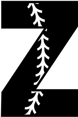 Baseball Alphabet Z left