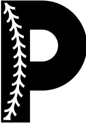 Baseball Alphabet P left