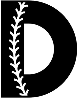 Baseball Alphabet D right