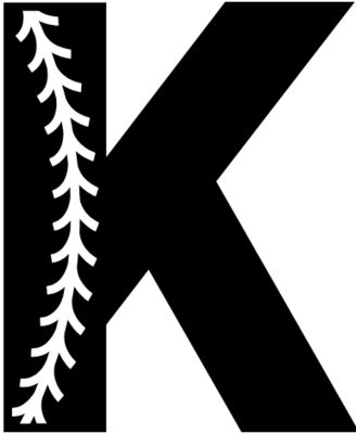 Baseball Alphabet K left