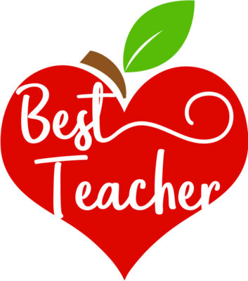Apple Heart Best Teacher