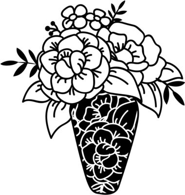 Flower vase Zentangle
