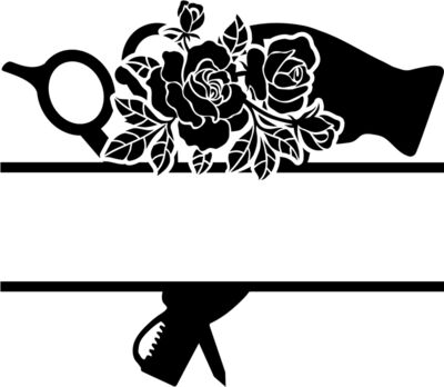split scissors and dryer rose