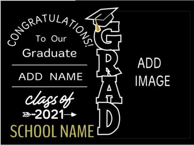 Graduation Sign - Personalize - add a name and photo 